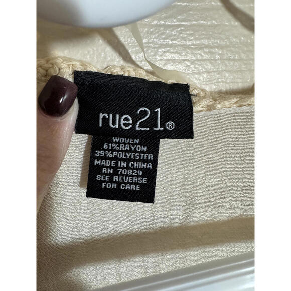 Boho Chic Beige Fringe Vest by rue21 - Picture 2 of 4